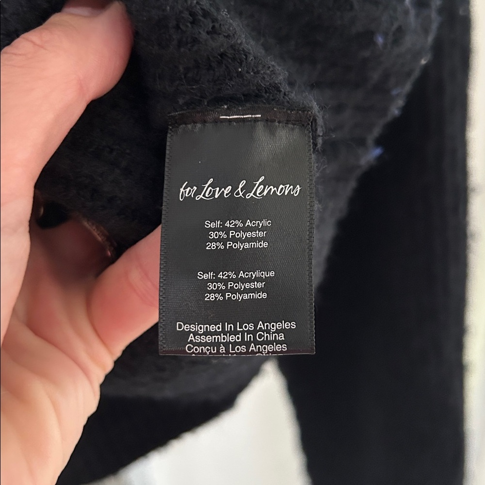 For Love and Lemons funnel neck zip sweater - Picture 5 of 6